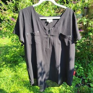 Black 1/4 Zip Top